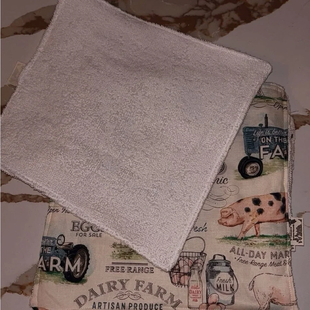 Farm Print Rags - Picture 2 of 4